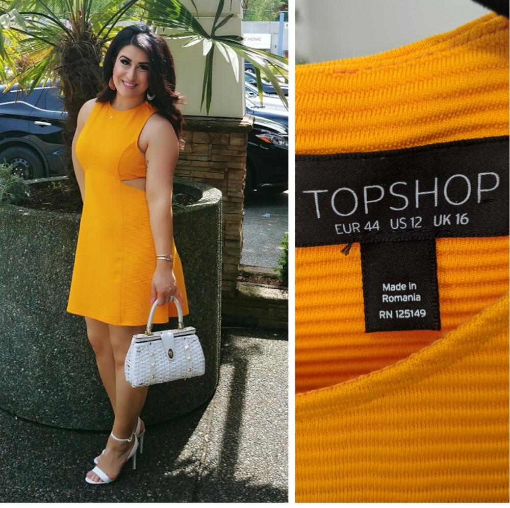TOPSHOP cut out dress